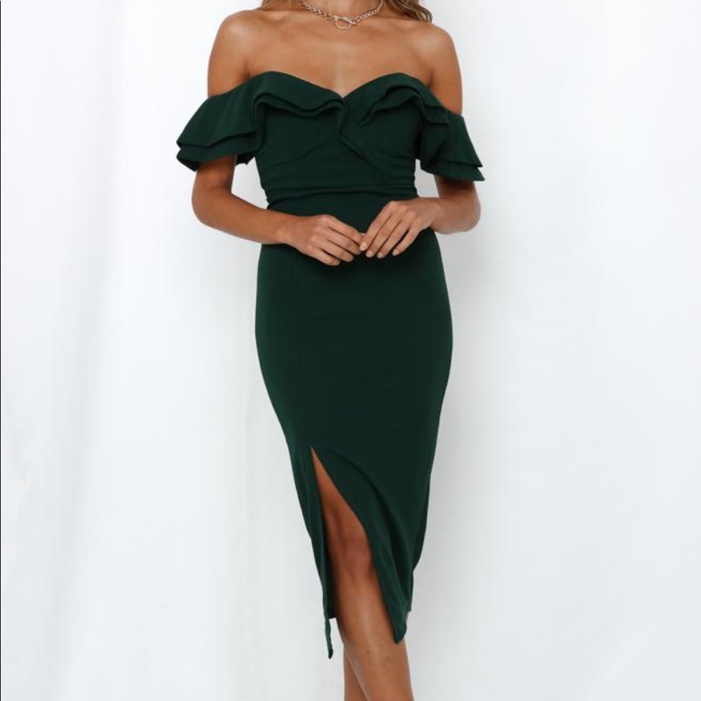 Hello Molly “TOKYO ROSE MIDI DRESS GREEN”